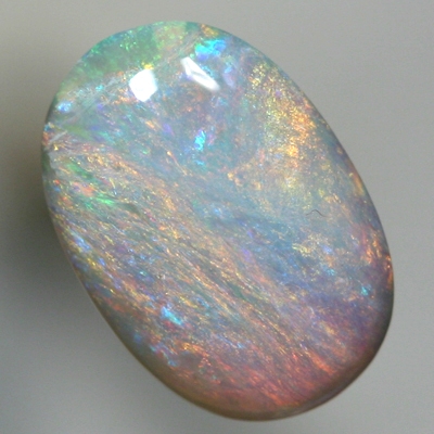 SOLID SEMI BLACK OPAL Pretty with orange and pink over green and blue. With VIDEO